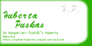 huberta puskas business card